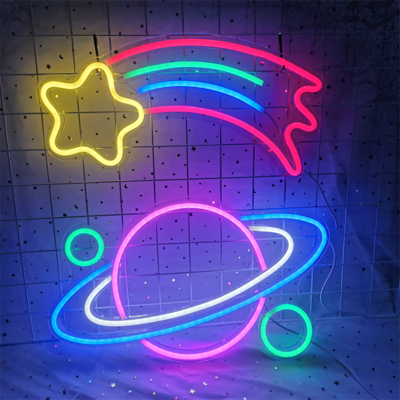 Gaming Accessories For Room - UFO Universe Planet Spaceship Shape Neon