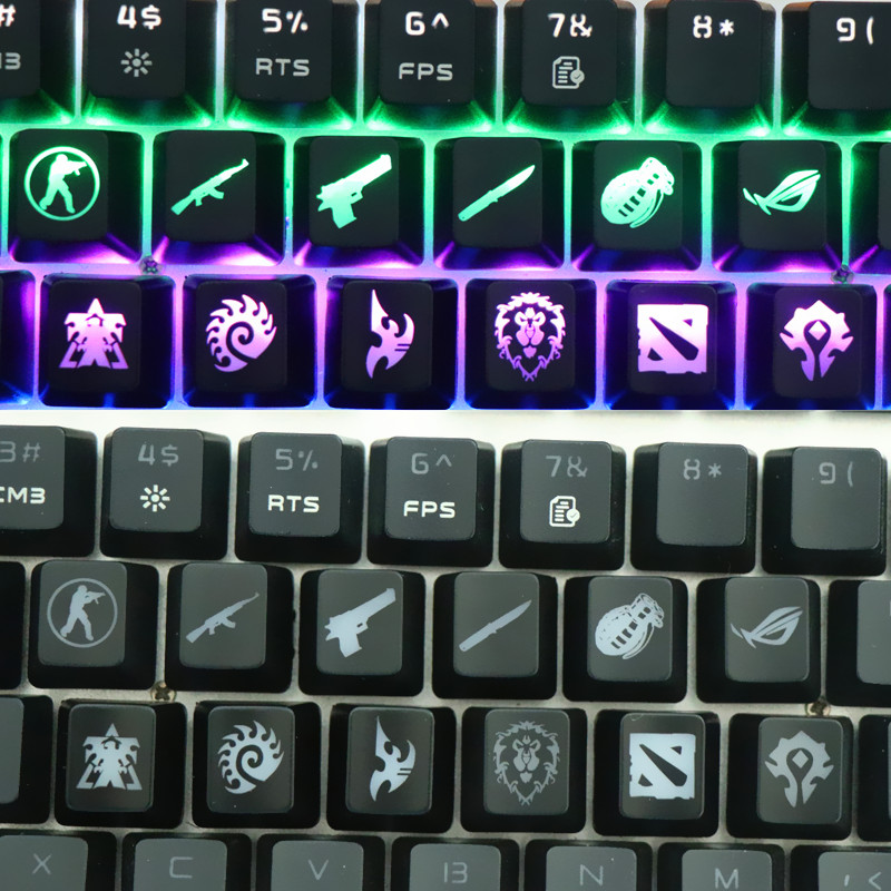 Gaming Accessories Aesthetic - CS GO Gaming Keycaps Custom ABS
