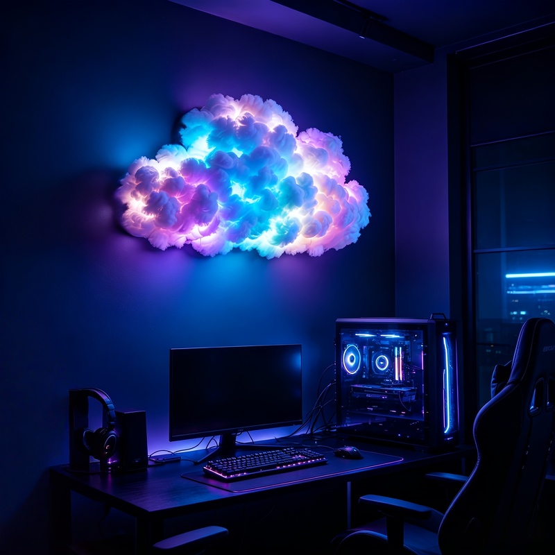 RGB Fantasy Thundercloud Light - Gaming Accessories For Room ulasan dan harga
