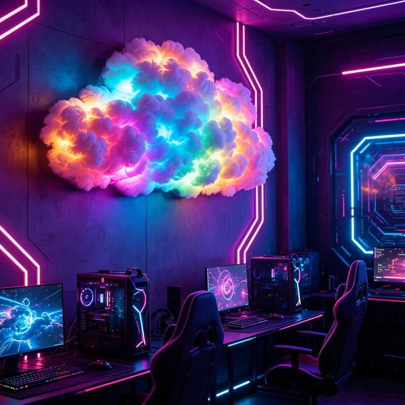 RGB Fantasy Thundercloud Light - Gaming Accessories For Room ulasan dan harga