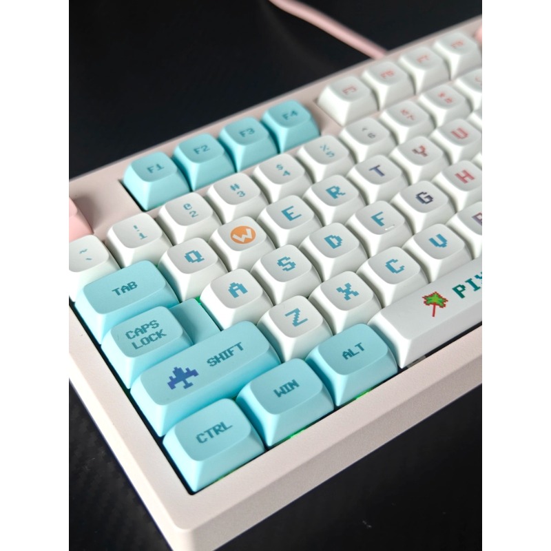 Pixel Style Themed Keycaps XDA - Gaming Accessories Aesthetic ulasan dan harga
