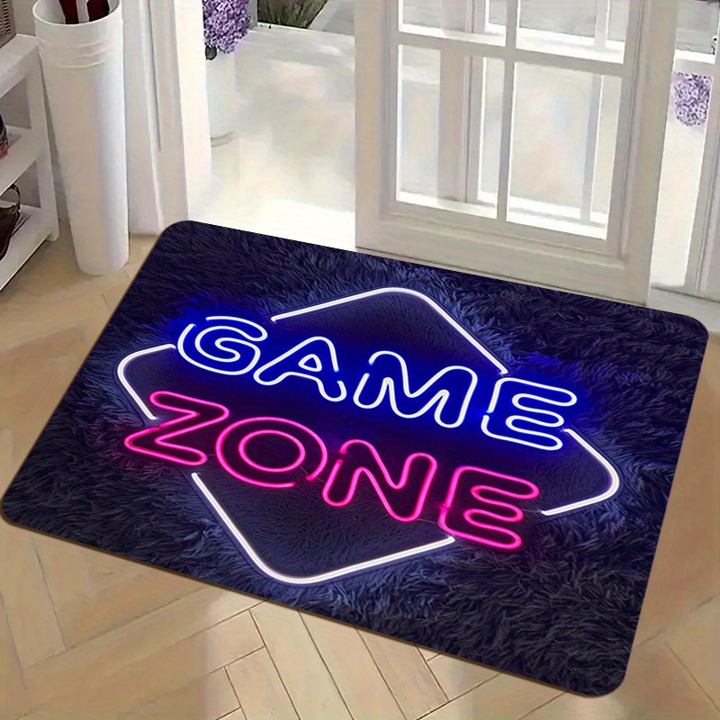 Faux Neon Game Zone Area Rug N - Gaming Accessories For Room ulasan dan harga