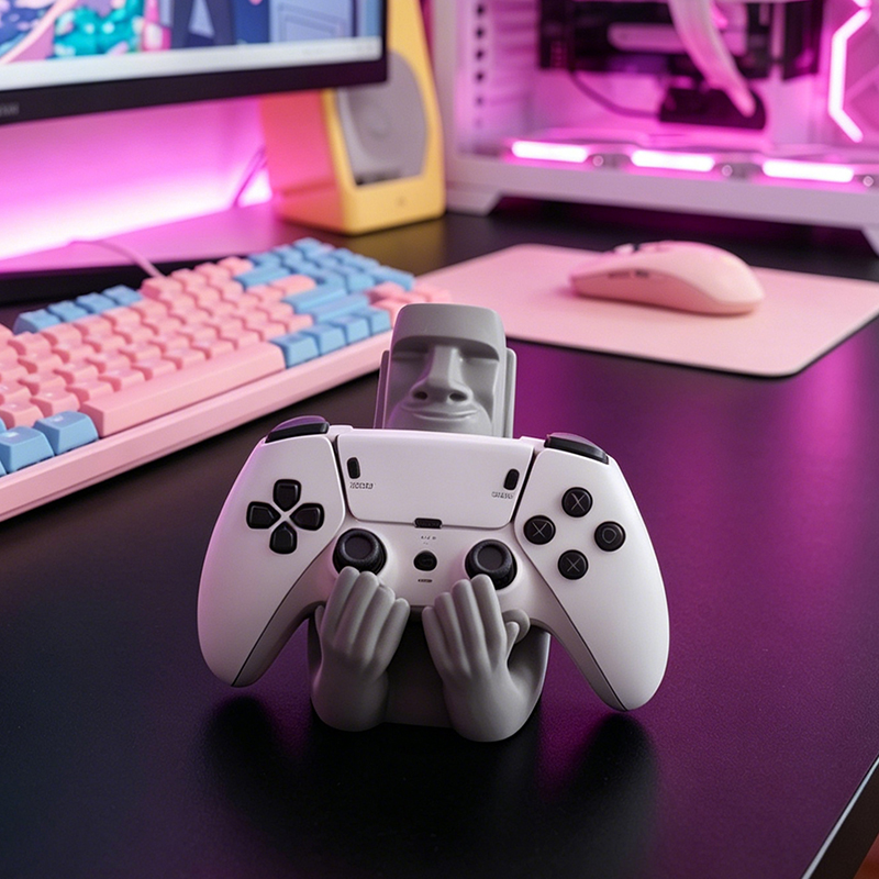 Funny Moai Stone Resin Gamepad - Gaming Accessories For Room ulasan dan harga