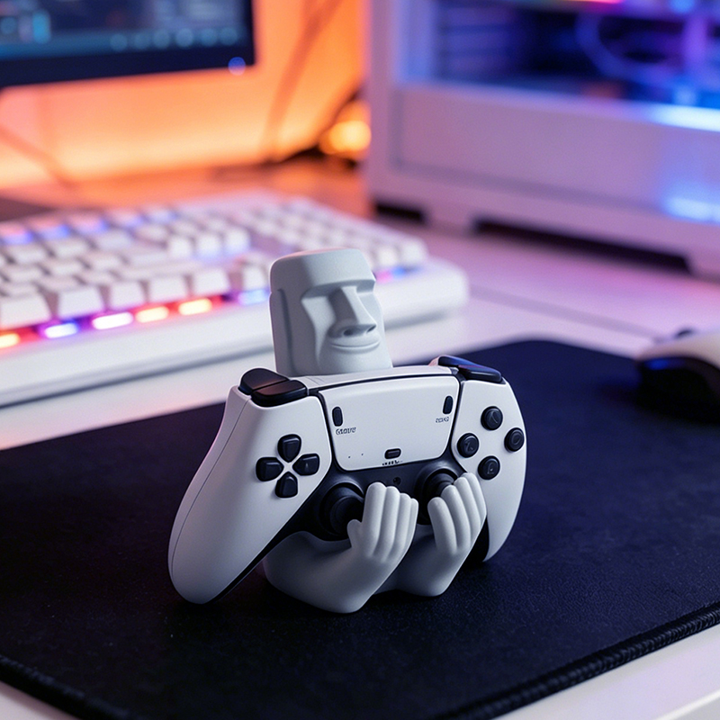 Funny Moai Stone Resin Gamepad - Gaming Accessories For Room ulasan dan harga