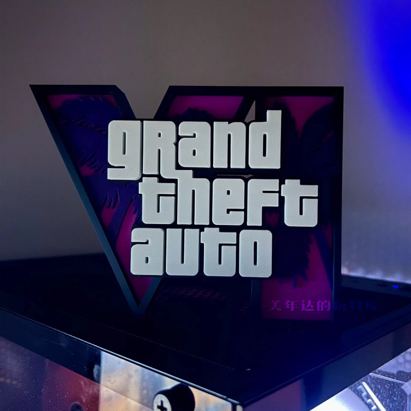 3d GTA 6 Grand Theft Auto Logo - Accessories For Your Gaming Room ulasan dan harga