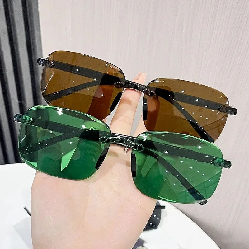 Rimless Stylish Trendy Sunglas - Gaming Accessories Rack ulasan dan harga